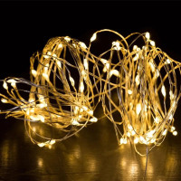 Світлодіодна LED гірлянда-нитка Краплі роси на батарейках — універсальна прикраса для будь-якого свята